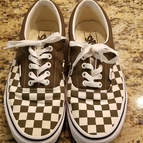 Vans Shoes - COPY - Van's Authentic Olive Checkerboard Shoes